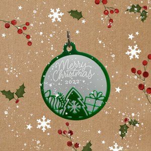 Merry Christmas 2022 - Clear Frost with Christmas Tree Frame